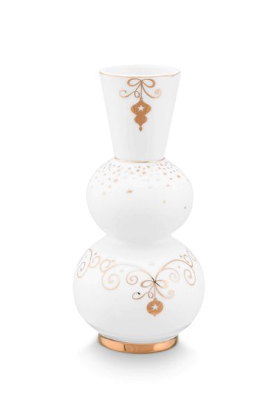 Royal Winter White Vase Round 15cm