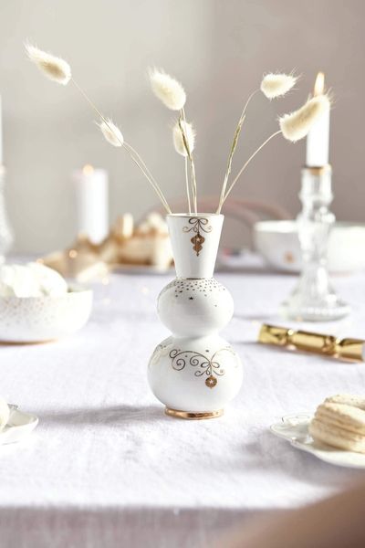 Royal Winter White Vase Round 15cm