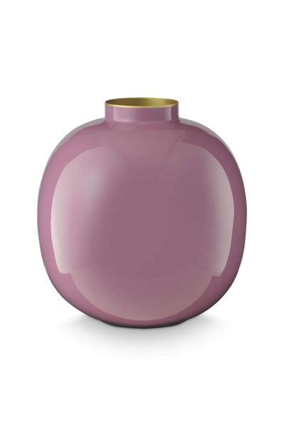 Metal Vase Purple 23cm