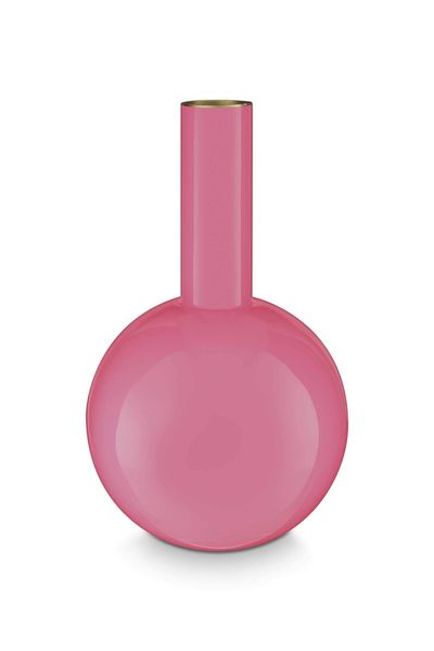Metall Vase Mittel Rosa 33cm