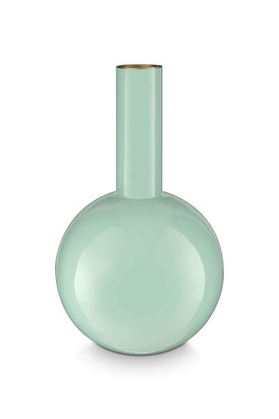 Metall Vase Mittel Blau 33cm