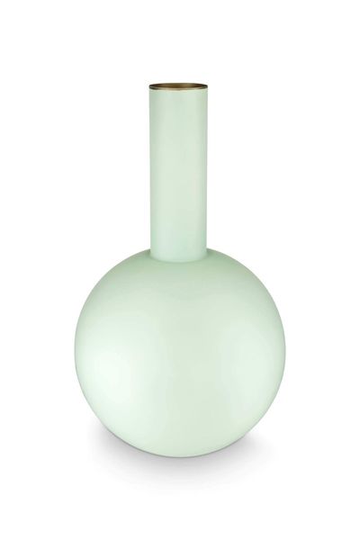 Vase en Métal Grande Mats Bleu Clair 42cm