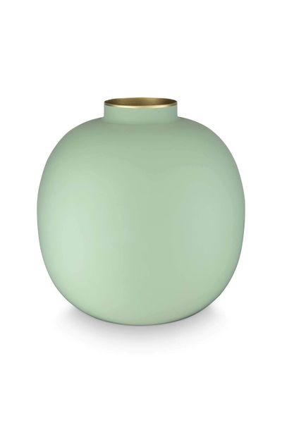 Metall Vase Matt Knallgrün 23cm