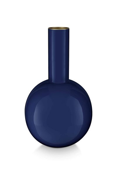 Vaas Metaal Donkerblauw 26cm