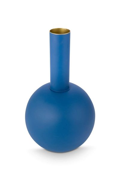 Vaas Metaal Mat Middenblauw 42cm