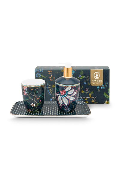Badkamer Accessoires Set/3 Flowery
