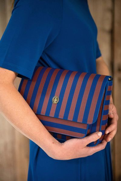 Fenna Cross Body Bag Medium Stripe Blue