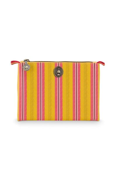 Cosmetic Flat Pouch Small Jambo Flower Blurred Lines Yellow