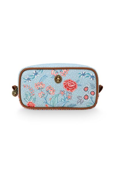 Necessaire rechteckig Klein Flower Festival Hellblau