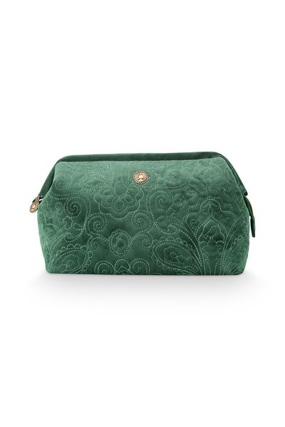 Cosmetic Purse Large Quiltey Days Green