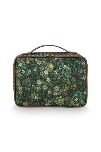 Trousse de Beauté Carrée de Grande Taille Tutti I Fiori Vert