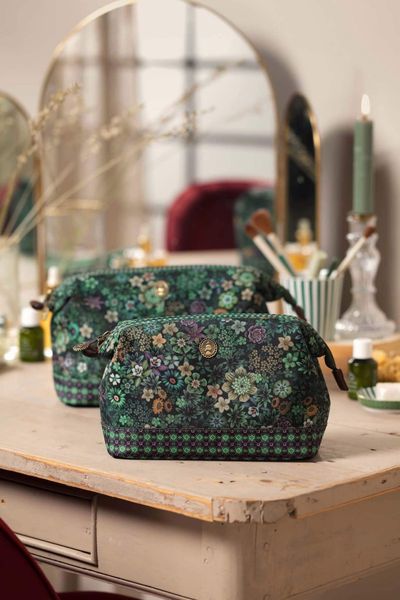 Pochette à cosmétiques de Grande Taille Tutti i Fiori Vert