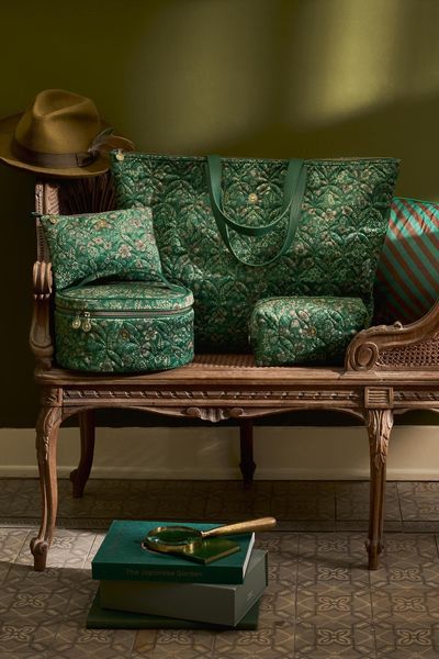 Beauty Case Cleo Quilted Daisy Dreams Groen