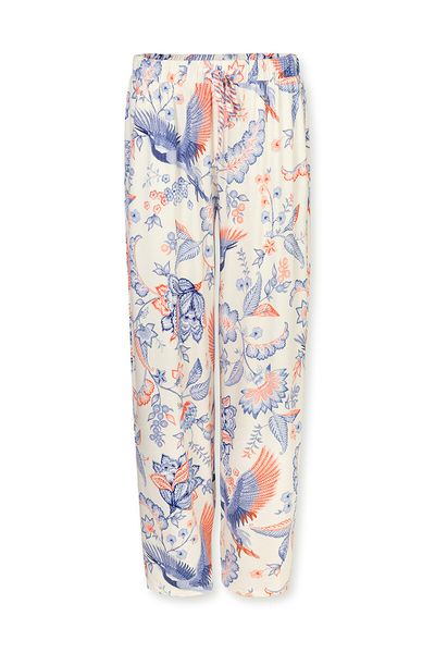 Trousers Long Royal Birds Off White