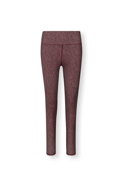 Lange Sporthose Leafy Dots Terra Rot