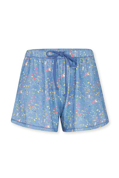 Trousers Short Petites Fleurs Light Blue