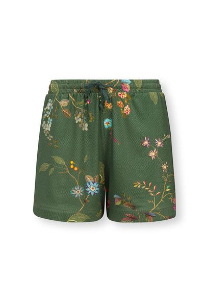 Kurze Hose Kawai Flower Dunkelgrün