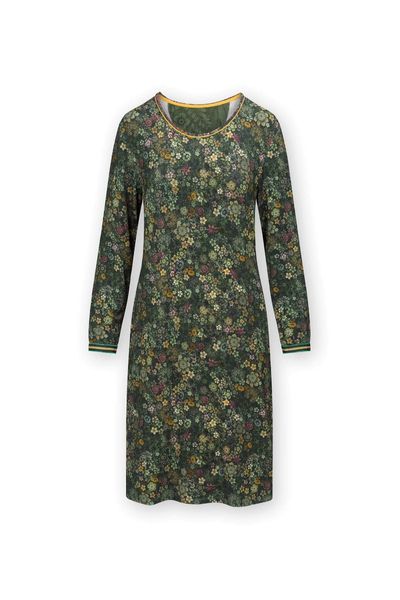 Nightdress Long Sleeve Tutti i Fiori Dark Green