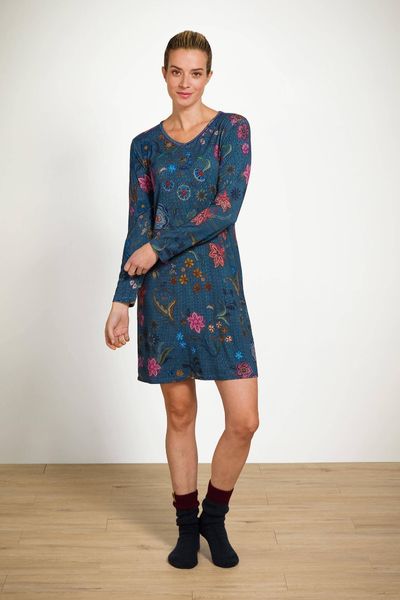 Dana Long Sleeve Nightdress Coco Flower Blue