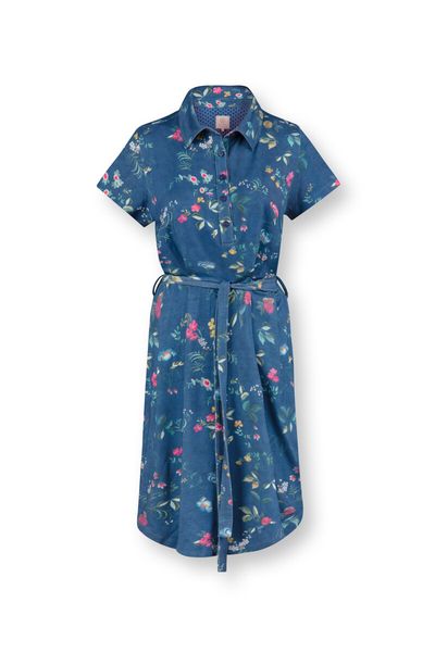 Nightdress Short Sleeve Tokyo Blossom Dark Blue