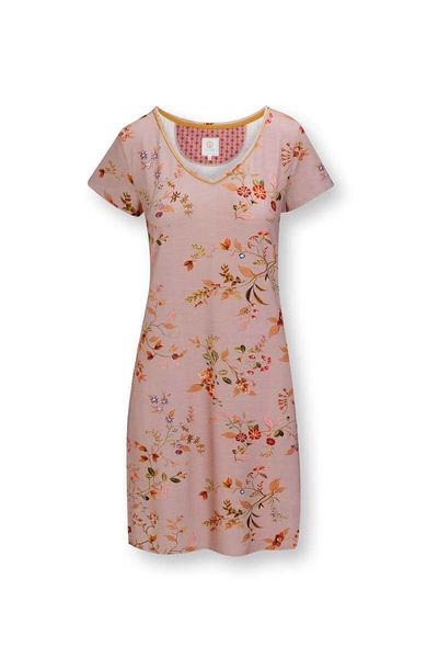 Nightdress Short Sleeve Kawai Flower Light Pink