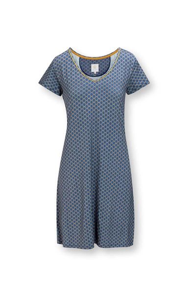 Nachthemd Korte Mouw Tegola Blauw
