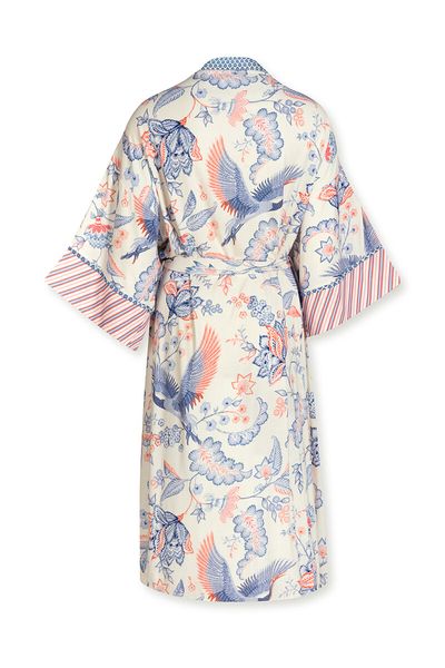 Kimono Royal Birds Gebroken Wit Plus Size