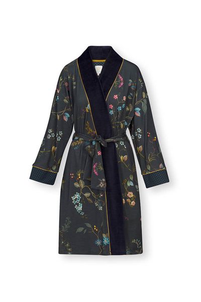Kimono Kawai Flower Dunkelblau