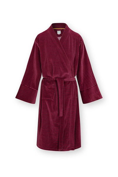 Naomi Kimono Velvet Little Sumo Stripe Rouge Rose