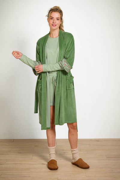 Naomi Kimono Velvet Vert 