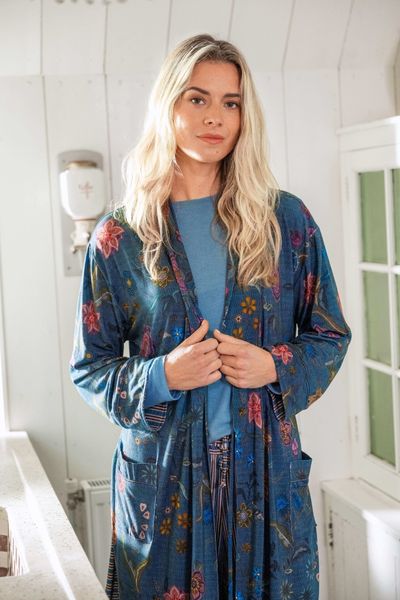 Nisha Kimono Coco Flower Bleu 