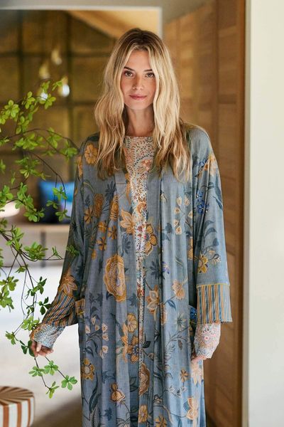 Noa Kimono Safari Bloom Bleu 
