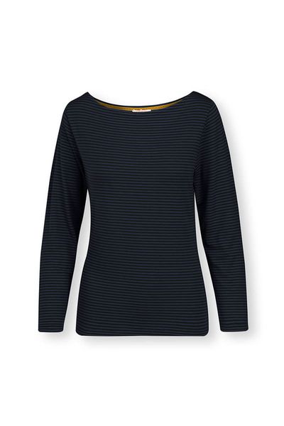 Top Lange Mouw Little Sumo Stripe Donkerblauw