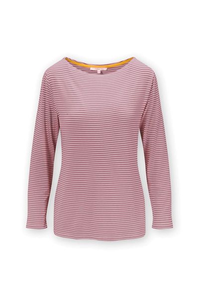 Top Lange Ärmel Little Sumo Stripe Lila