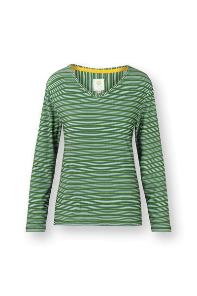 Trice Top à Manches Longues Kente Stripe Vert 