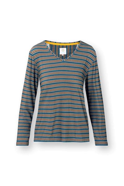 Trice Top à Manches Longues Kente Stripe Bleu 