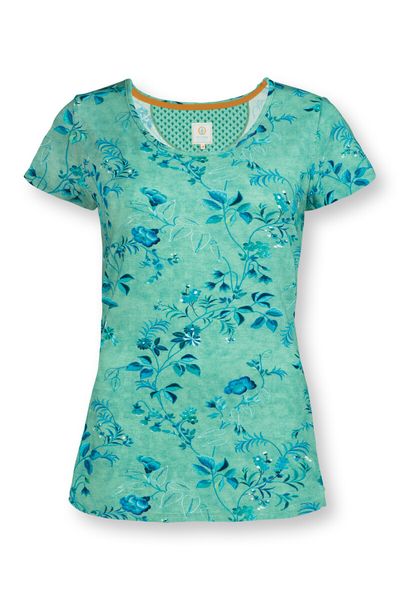 Top Short Sleeve Tokyo Blossom Green
