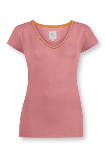Top Korte Mouw Uni Roze