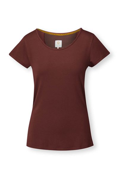 Top Short Sleeve Solid Terra Red