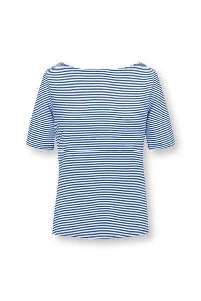 Top Korte Mouw Little Sumo Stripe Kobaltblauw