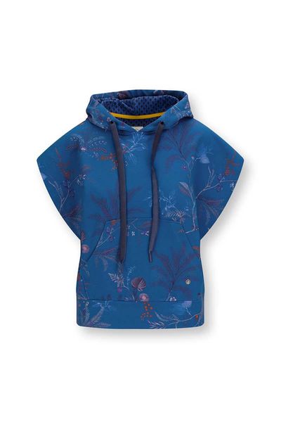 Hoodie Kurze Ärmel Isola Blau