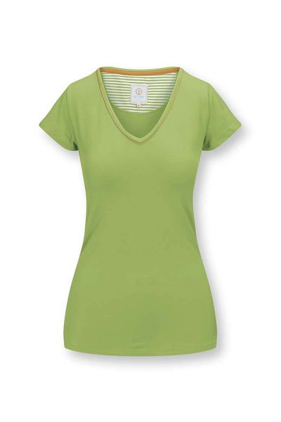 Top Short Sleeve Solid Light Green