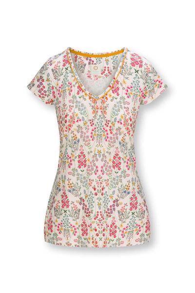 Top Korte Mouw Primavera Wit