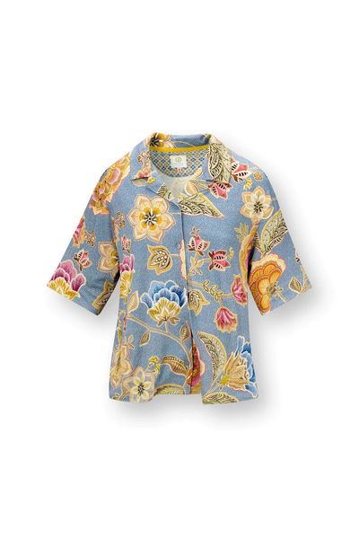 Flora Top Korte Mouw Matata Blauw