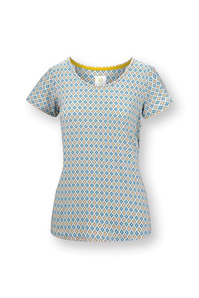 Tilly Top Korte Mouw Mojo Blauw