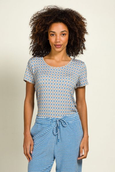 Tilly Top Korte Mouw Mojo Blauw