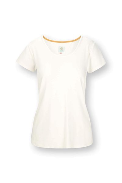 Tilly Top Korte Mouw Solid Wit