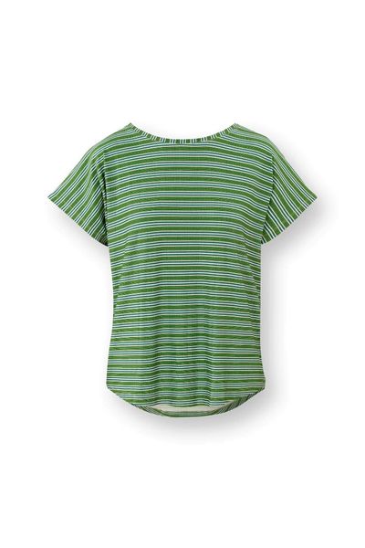 Tatum Top à Manches Courtes Kente Stripe Vert 