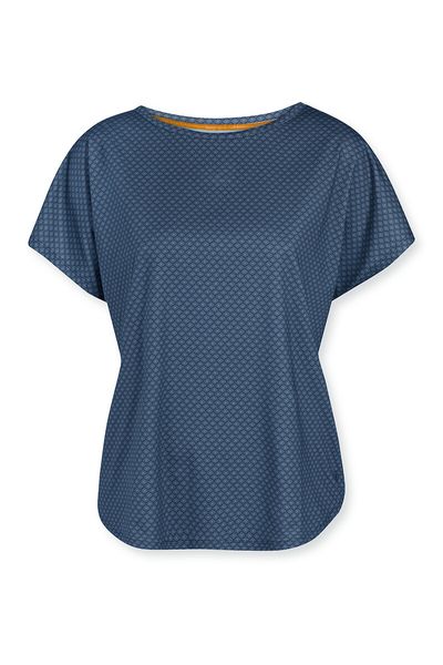 Sport Shirt korte mouw Lace Flower Blauw