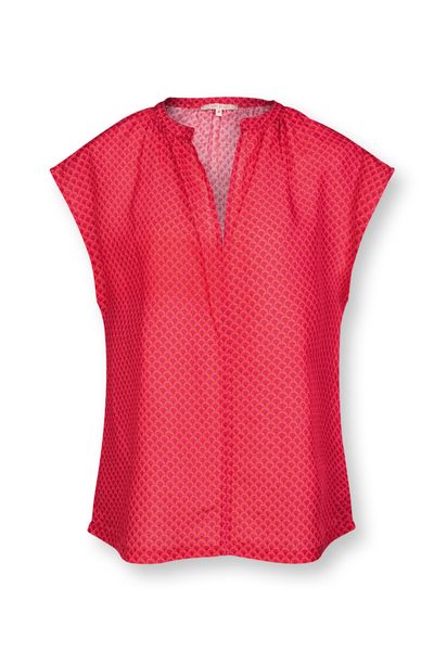 Top Short Sleeve V-neck Suki Red